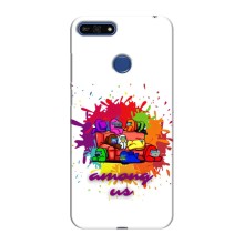 Чехол Амонг Ас для Huawei Honor 7A Pro (AlphaPrint) (Яркий АмонгАс)