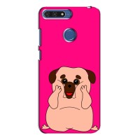 Чехол (ТПУ) Милые собачки для Huawei Honor 7A Pro – Веселый Мопсик