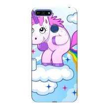 Чехол Unicorn на Huawei Honor 7A Pro (Радуга единорожка)