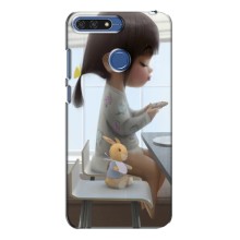 Девчачий Чехол для Huawei Honor 7A Pro (Девочка с игрушкой)