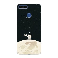 Космические Чехлы для   Хуавей Хонор 7А Про (VPrint) (На луне)