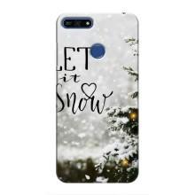 Новорічні, Святкові Чохли для Huawei Honor 7A Pro - 2024 год (Let it snow)