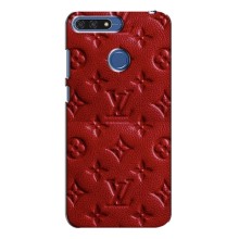 Текстурный Чехол Louis Vuitton для Хуавей Хонор 7А Про (Красный ЛВ)
