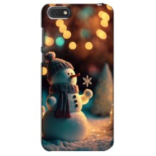 Чехлы на Новый Год Huawei Honor 7A (Снеговик праздничный)