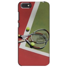 Чехлы с принтом Спортивная тематика для Huawei Honor 7A (Ракетки теннис)
