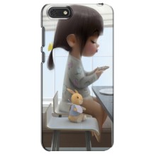 Девчачий Чехол для Huawei Honor 7A (Девочка с игрушкой)