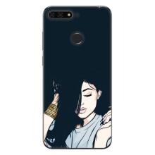 Чохол з друком для Huawei Honor 7C Pro - (Мода) (AlphaPrint) – Гарна дівчина