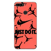 Силиконовый Чехол Nike Air Jordan на Хуавей Хонор 7С Про – Just Do It