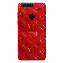 Текстурный Чехол Louis Vuitton для Хуавей Хонор 8 (Красный ЛВ)