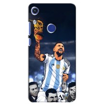 Чехлы для Huawei Honor 8A (Leo чемпион) (AlphaPrint) (Месси с кубком)