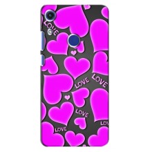Чехлы для любимой на Хуавей Хонор 8А (VPrint) (Pink hearts)