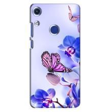 Чохли з квітами для Huawei Honor 8A (VPrint) (Метелик на квітах)