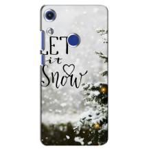 Новорічні, Святкові Чохли для Huawei Honor 8A - 2024 год (Let it snow)