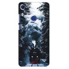 Новорічні, Святкові Чохли для Huawei Honor 8A - 2024 год (Зимовий потяг)