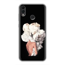 Чехлы (ART) Цветы на Huawei Honor 8X (VPrint) (Белые цветы)