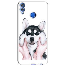 Чохол з Хаскі Huawei Honor 8X - (AlphaPrint) (Хаскі улибака)