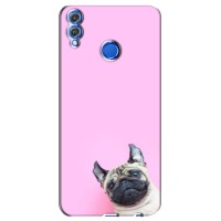 Бампер для Huawei Honor 8X с картинкой "Песики" (Собака на розовом)