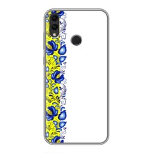 Силіконовый Чохол на Huawei Honor 8X з картинкой Вишиванки (Жовто-біла вишиванка)