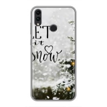 Новогодние, Праздничные Чехлы для Huawei Honor 8X - 2024 год (Let it snow)