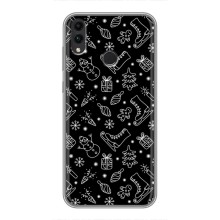 Новогодние, Праздничные Чехлы для Huawei Honor 8X - 2024 год (Новогодний фон)