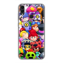 Силиконовый Чехол на Huawei Honor 8X с картинкой Brawl Stars (Персонажи)