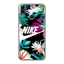 Силиконовый Чехол на Huawei Honor 8X с картинкой Nike (Цветочный Nike)