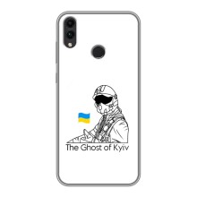 Захисні чохли (Призрак Киева) для Huawei Honor 8X (AlphaPrint) (Льотчик Києва)
