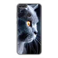 Чехлы с Котиками для Huawei Honor 9 Lite (VPrint) (Серый Кот)