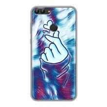 Чехол с принтом для Huawei Honor 9 Lite (AlphaPrint - Знак сердечка)