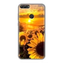 Чехол с Цветами для Huawei Honor 9 Lite (поле подсолнухов)