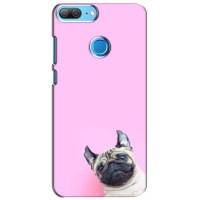 Бампер для Huawei Honor 9 Lite с картинкой "Песики" (Собака на розовом)