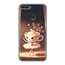 Чехол с мемом Тралалело тралала на Huawei Honor 9 Lite (Балерина капучина)