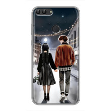 Чехол с дизайном Венздей 2 на Huawei Honor 9 Lite – Уэнсдей и Тайлер