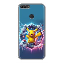 Чехол с Пикачу на Huawei Honor 9 Lite (Лого Пикачу)