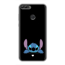 Чохол з принтом Стіч на Huawei Honor 9 Lite – Стіч на чорному