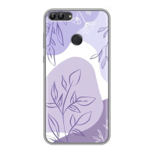 Силконовий чохол з принтом в квітах на Huawei Honor 9 Lite – Фіолетовий дизайн