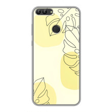 Силиконовый чехол с принтом в цветах на Huawei Honor 9 Lite