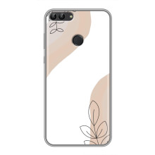 Силконовий чохол з принтом в квітах на Huawei Honor 9 Lite – Нюдовий дизайн