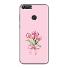 Чехол с розовым рисунком для Huawei Honor 9 Lite (Букет цветов)