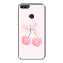Чехол с розовым рисунком для Huawei Honor 9 Lite (Розовые вишни)