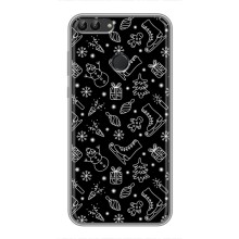 Новогодние, Праздничные Чехлы для Huawei Honor 9 Lite - 2024 год (Новогодний фон)