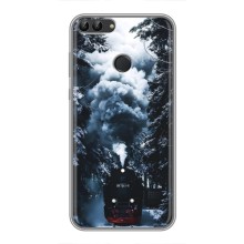 Новогодние, Праздничные Чехлы для Huawei Honor 9 Lite - 2024 год (Зимний поезд)
