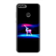 Силиконовый бампер с картинкой животных для Huawei Honor 9 Lite (Яркий олень)