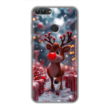 Яркий чехол для Huawei Honor 9 Lite с Зимними Оленятами – Олень среди подарков