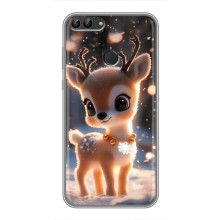 Яркий чехол для Huawei Honor 9 Lite с Зимними Оленятами – Оленёнок