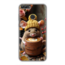 Печатный чехол «Зверята с кофе» для Huawei Honor 9 Lite – Медведь с кофе
