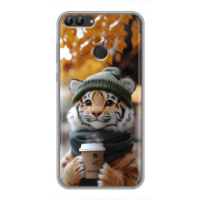 Печатный чехол «Зверята с кофе» для Huawei Honor 9 Lite – Тигр с кофе