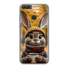 Печатный чехол «Зверята с кофе» для Huawei Honor 9 Lite – Зайчик с кофе