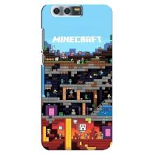 Чехол Майнкрафт на Huawei Honor 9, Glory 9, STF (AlphaPrint) Minecraft (фон Minecraft)