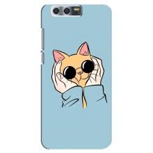 Чехол на  Хуавей Хонор 9, Глори 9, СТВ с Котами (VPrint) (Котик в очках)